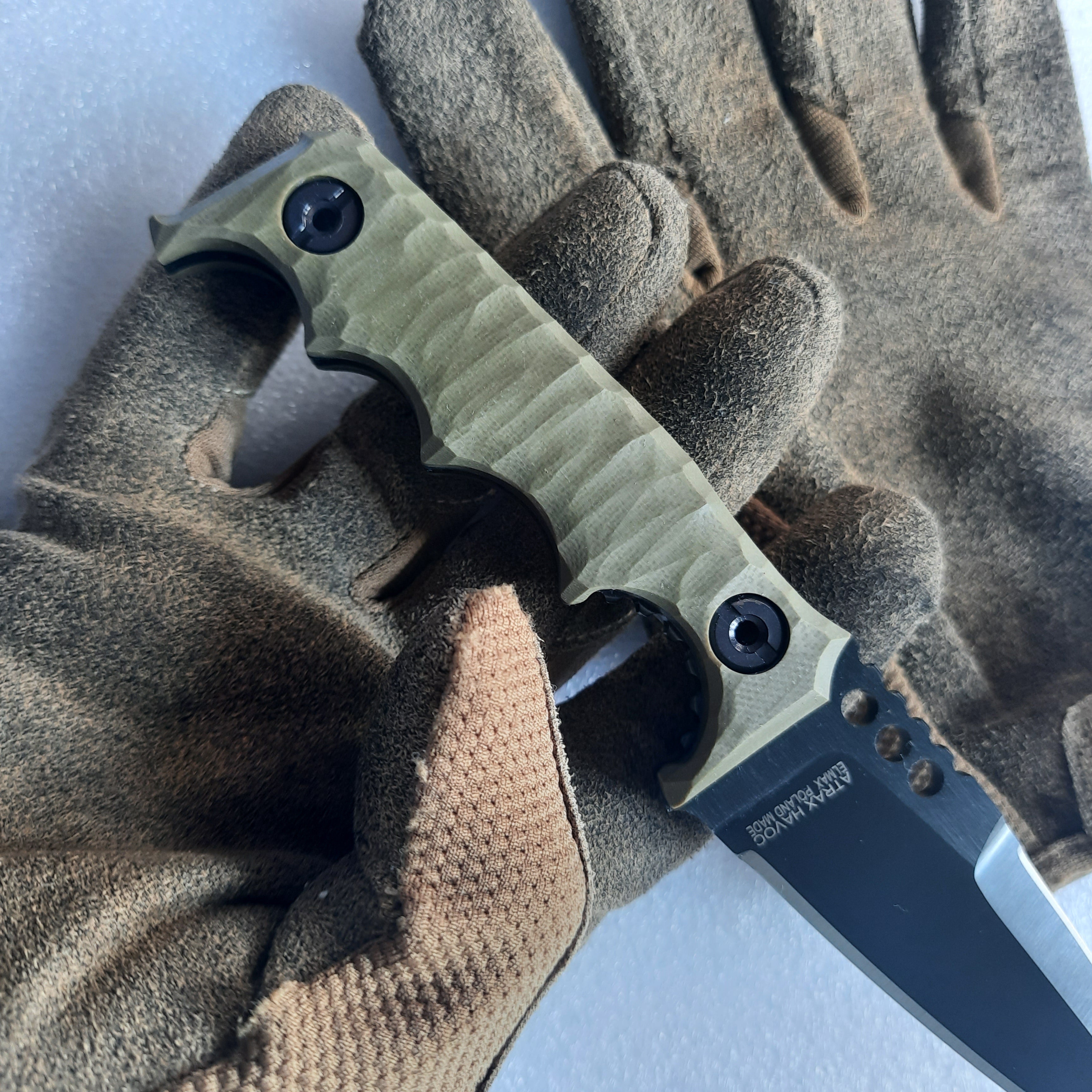 Nóż taktyczny Atrax HAVOC Midnight Bronze Cerokote z czarną rękojeścią G10