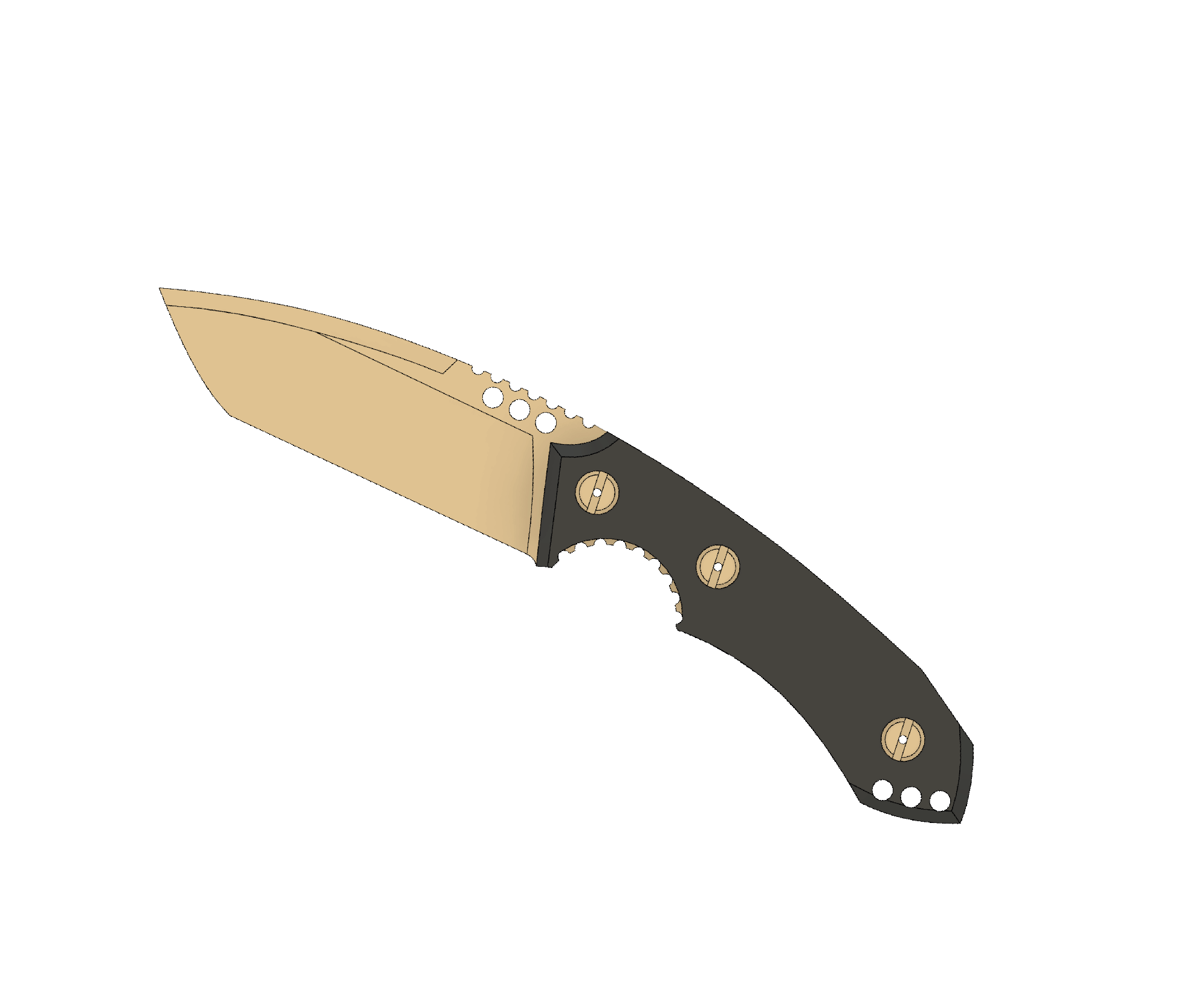ATRAX BOA Tactical Knife - SNAKE SKIN PATERN ON HANDLE