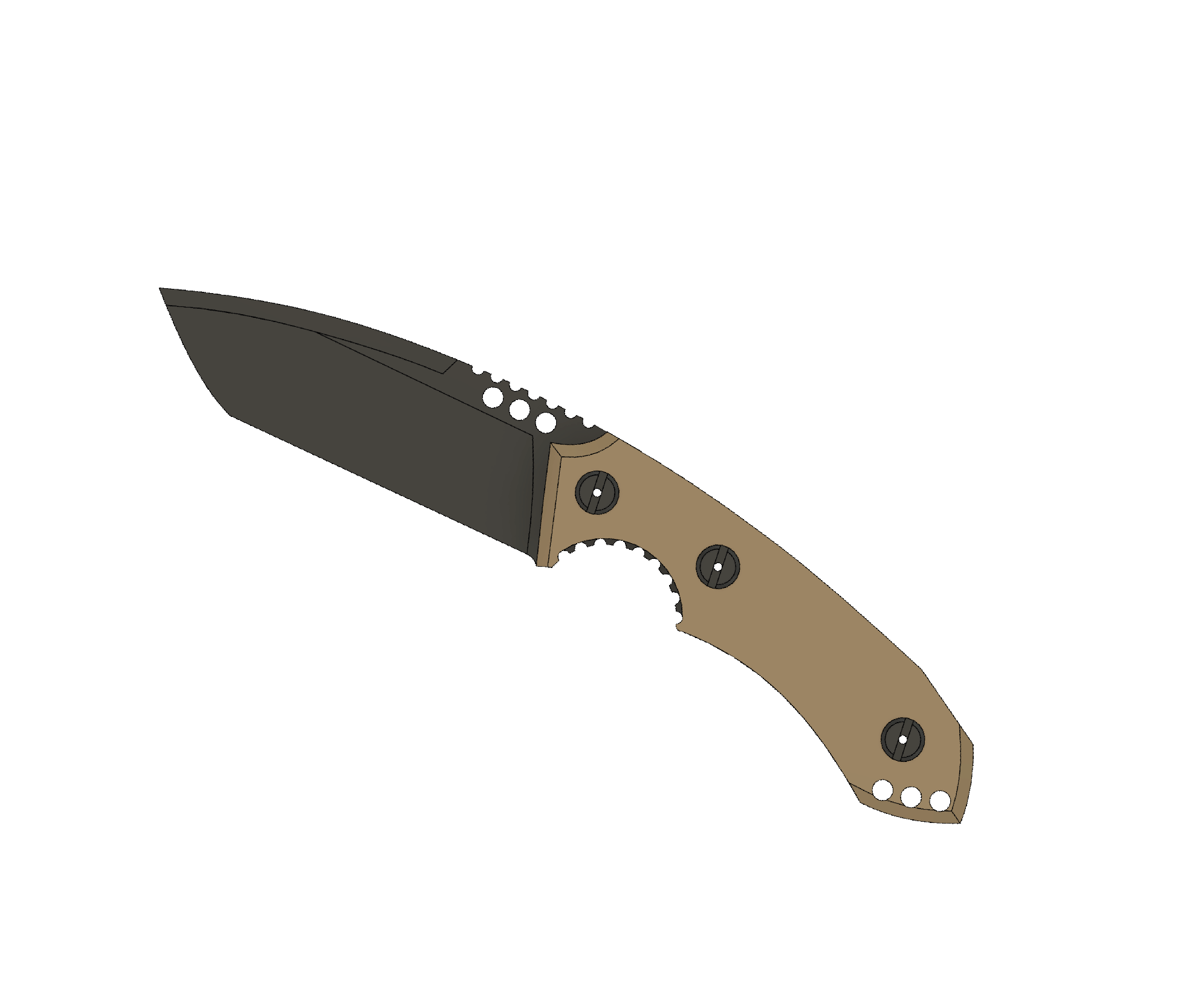 ATRAX BOA Tactical Knife - SNAKE SKIN PATERN ON HANDLE