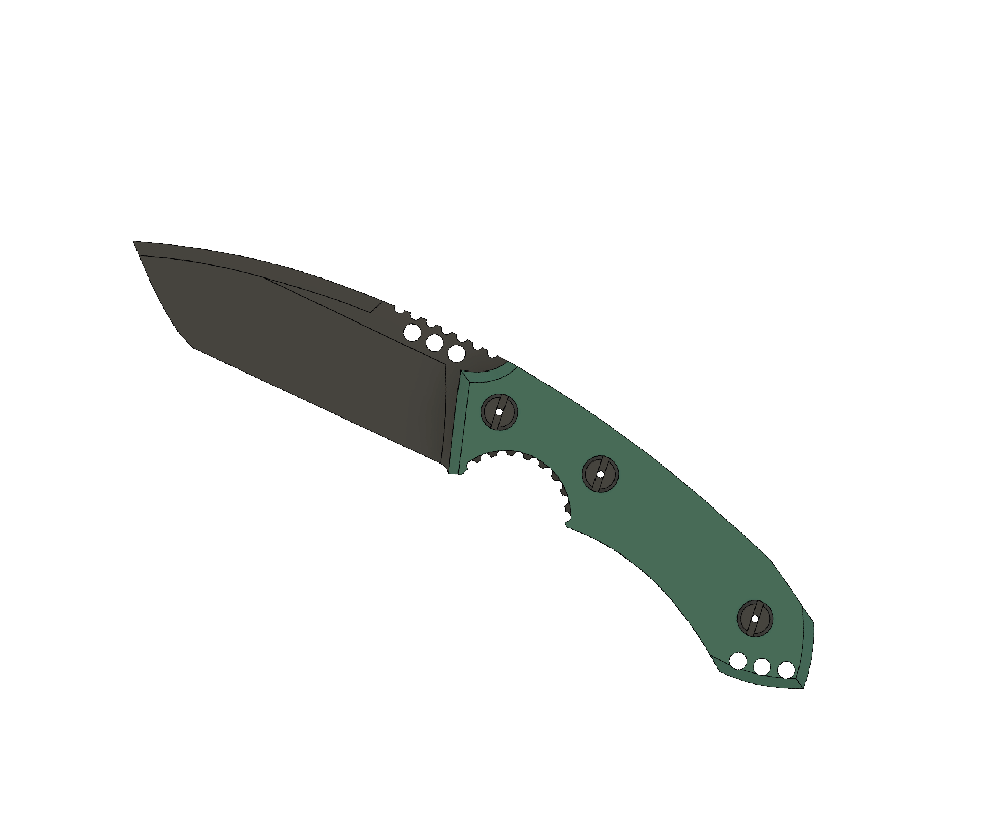ATRAX BOA Tactical Knife - SNAKE SKIN PATERN ON HANDLE