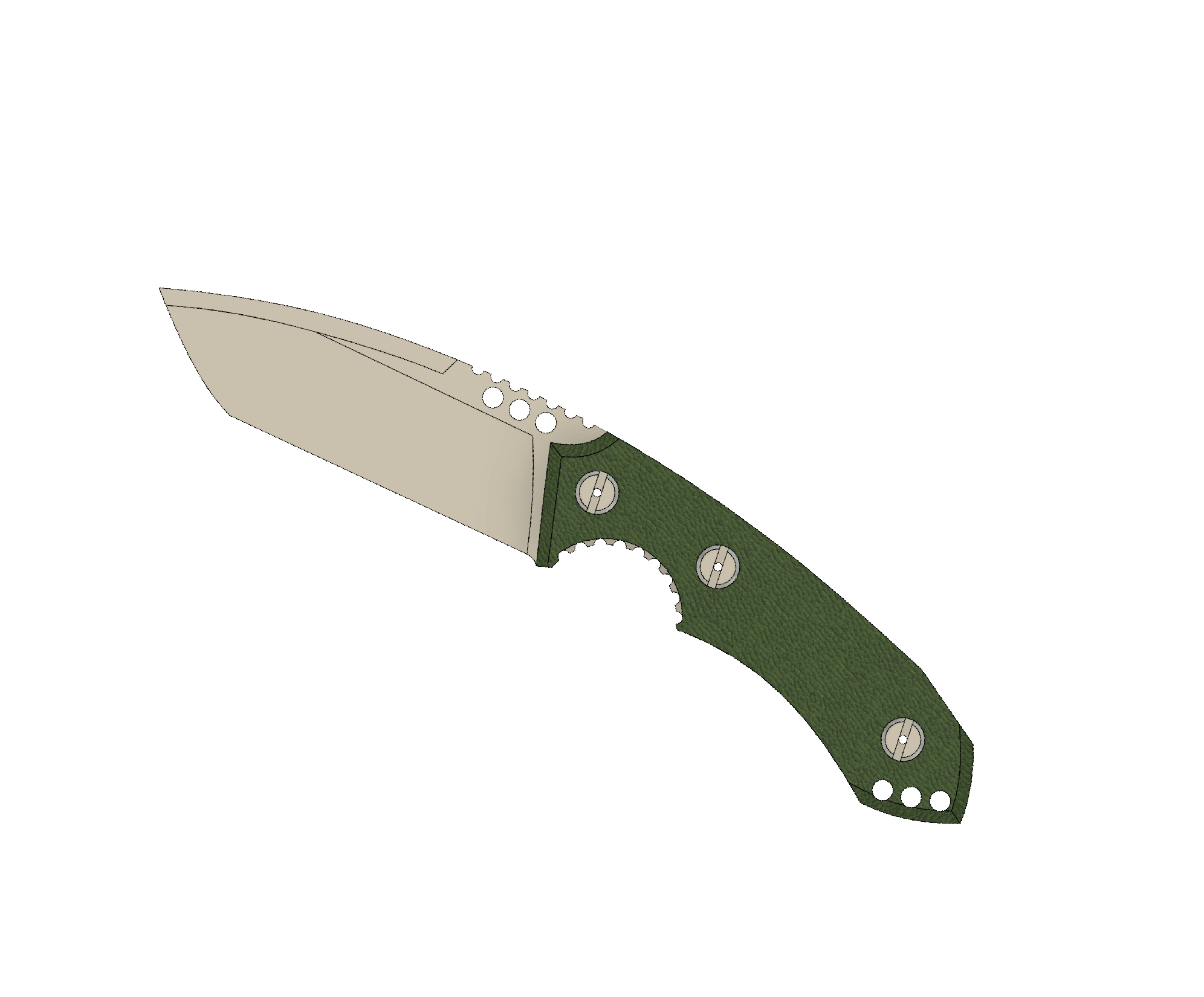 ATRAX BOA Tactical Knife - SNAKE SKIN PATERN ON HANDLE