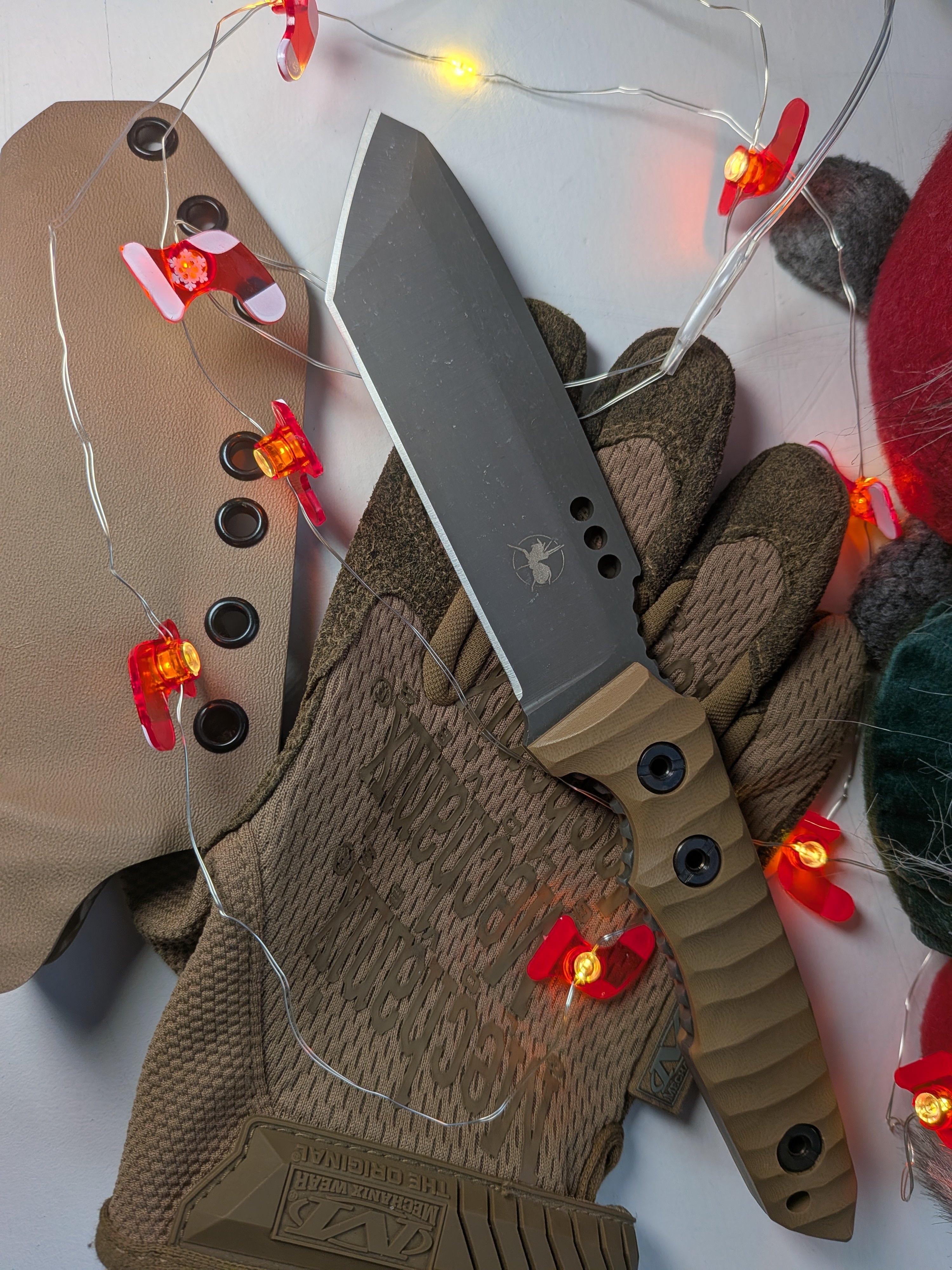 Nóż taktyczny i pielęgnacyjny Atrax Venom Stonewashed z uchwytem Green Micarta