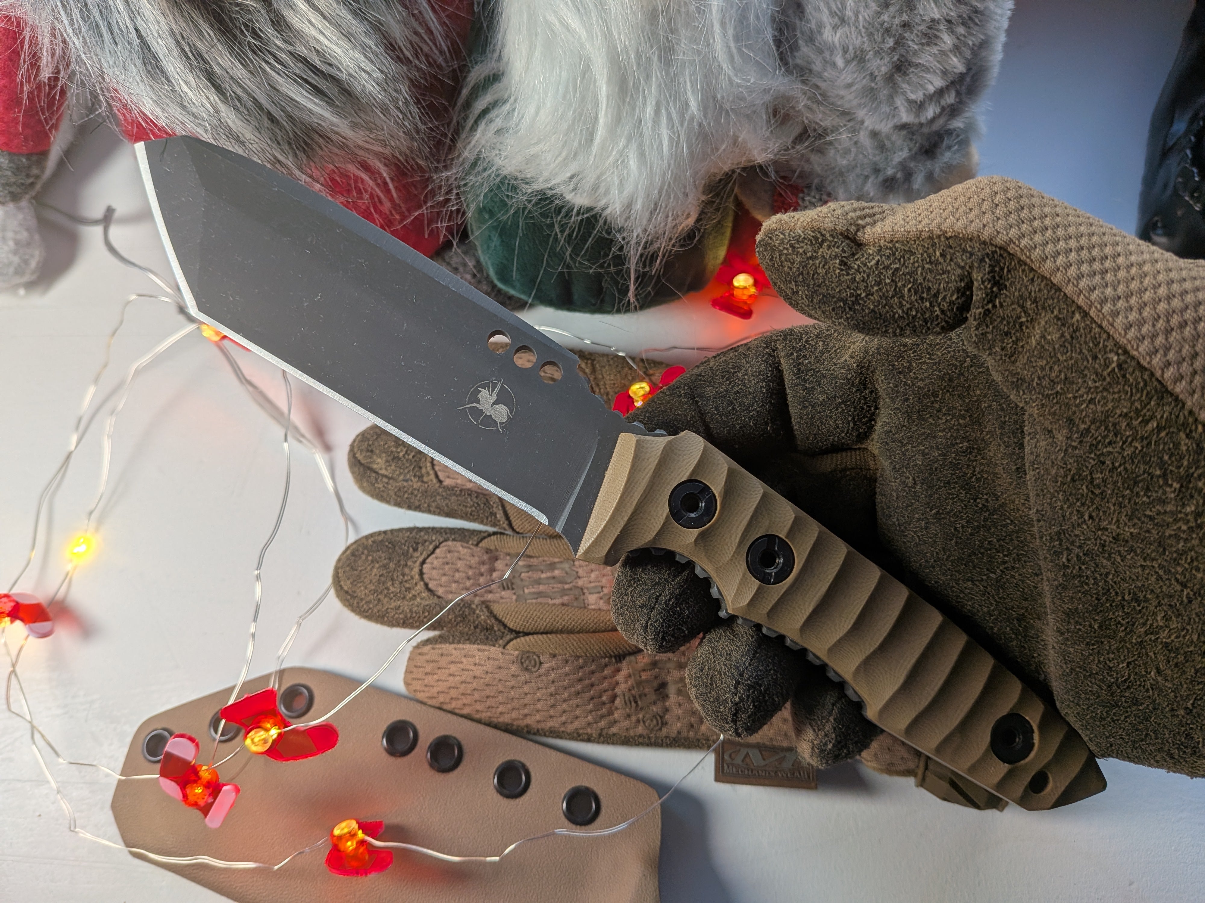 Nóż taktyczny i pielęgnacyjny Atrax Venom Stonewashed z uchwytem Green Micarta