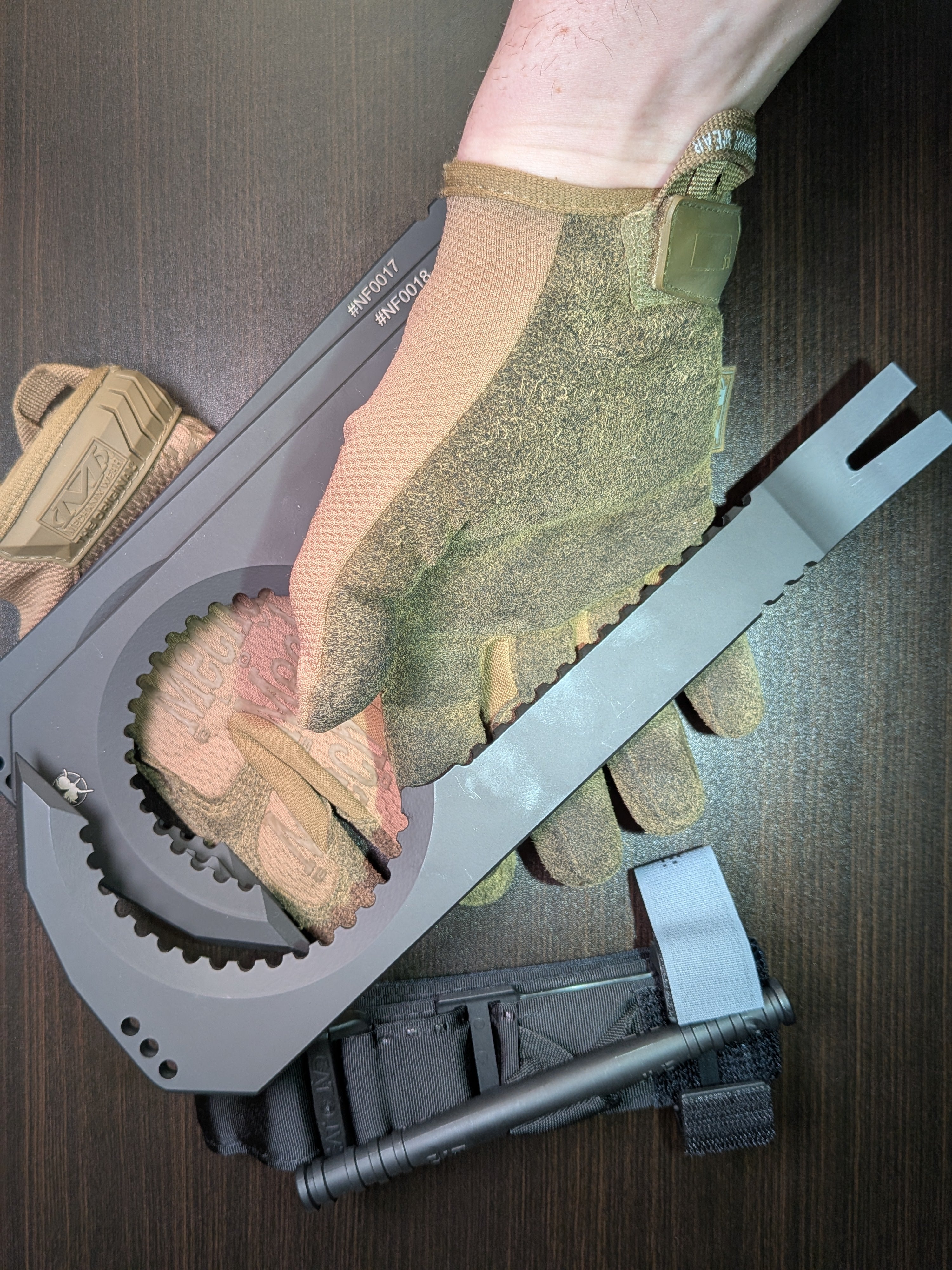 Nóż taktyczny Atrax BOA Stonewashed z brązową rękojeścią G10