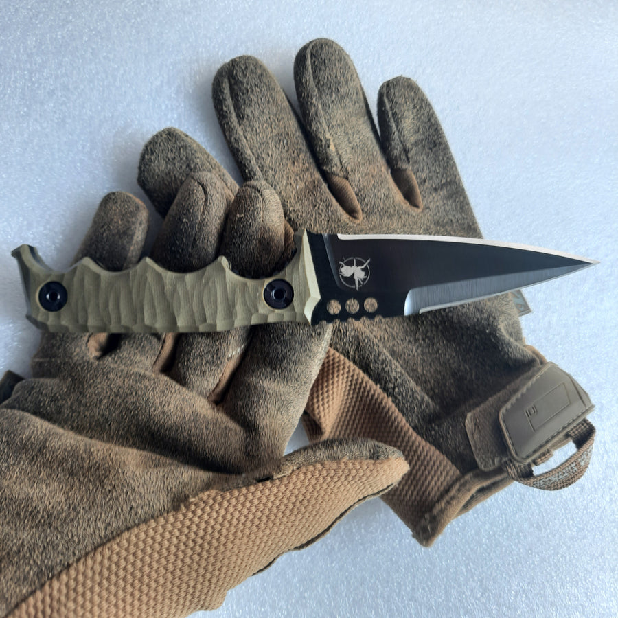 Nóż taktyczny Atrax HAVOC Midnight Bronze Cerokote z czarną rękojeścią G10