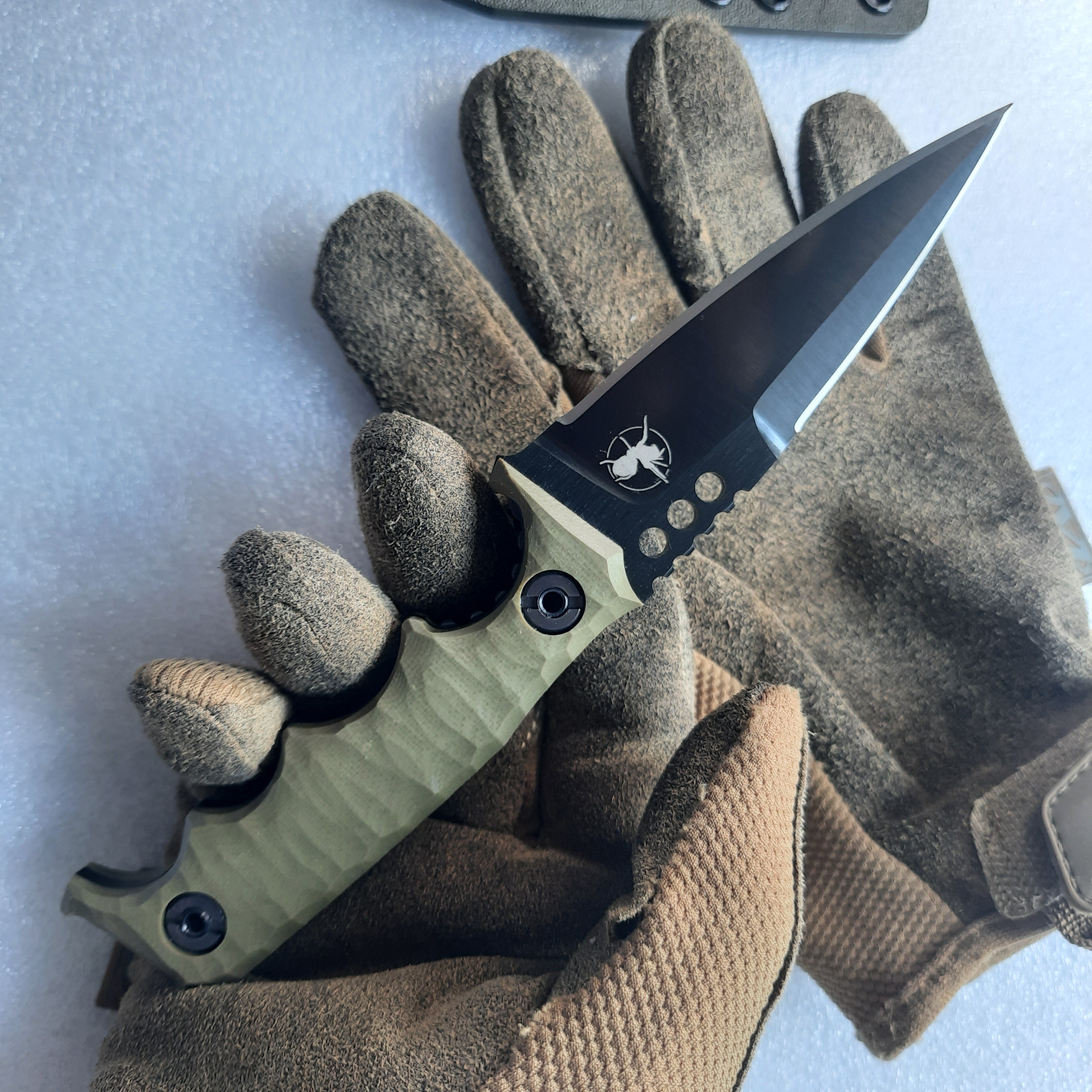 Nóż taktyczny Atrax HAVOC Midnight Bronze Cerokote z czarną rękojeścią G10