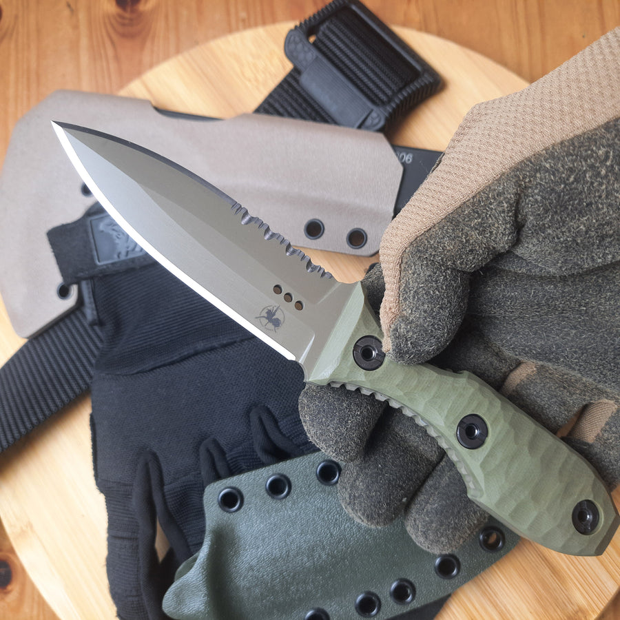 ATRAX SCOURGE DAGGER — FDE Magpul Cerakote, rękojeść G10 OD Green