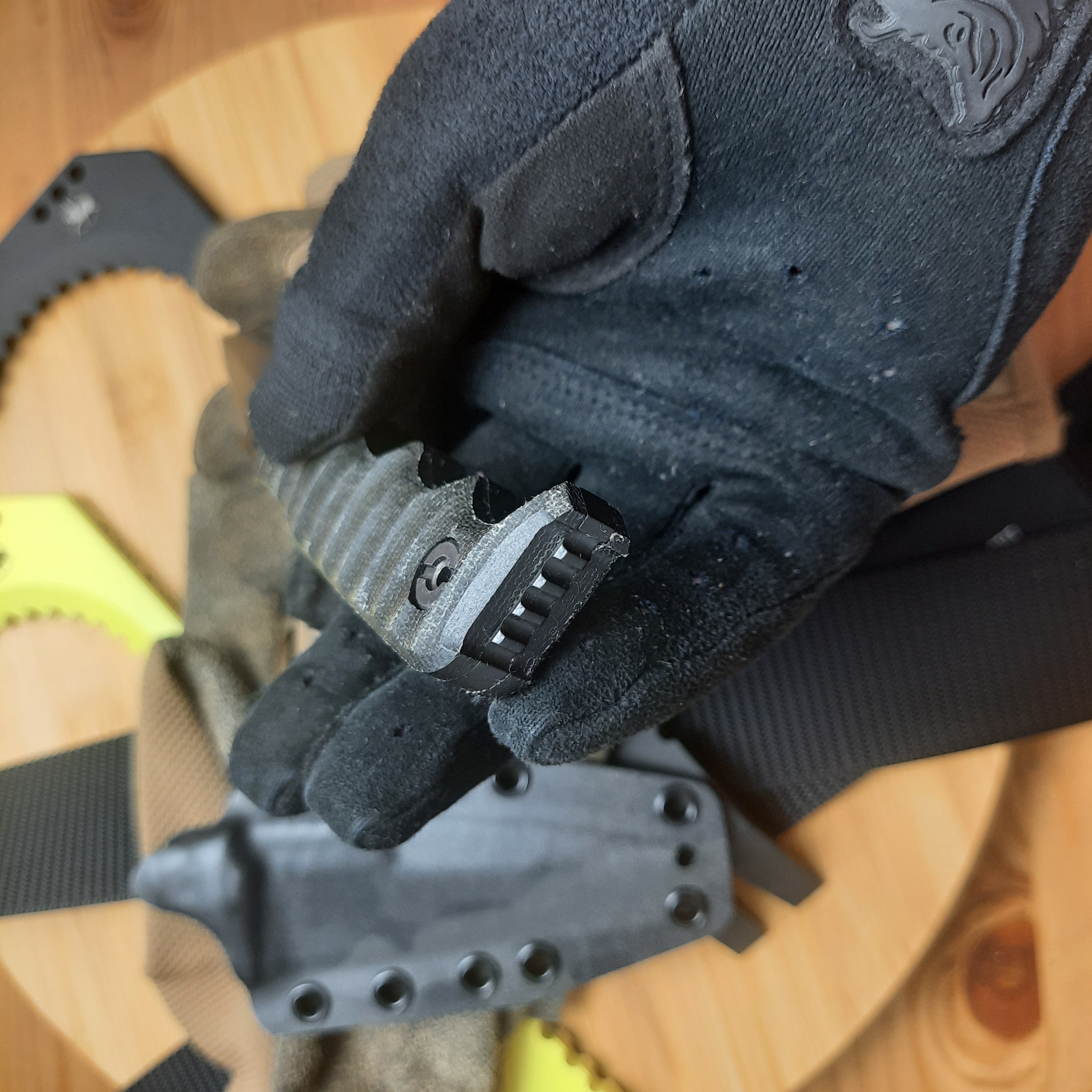 Atrax HAVOC Armor Black Cerakote Tactical Knife with Black Canvas Micarta handle