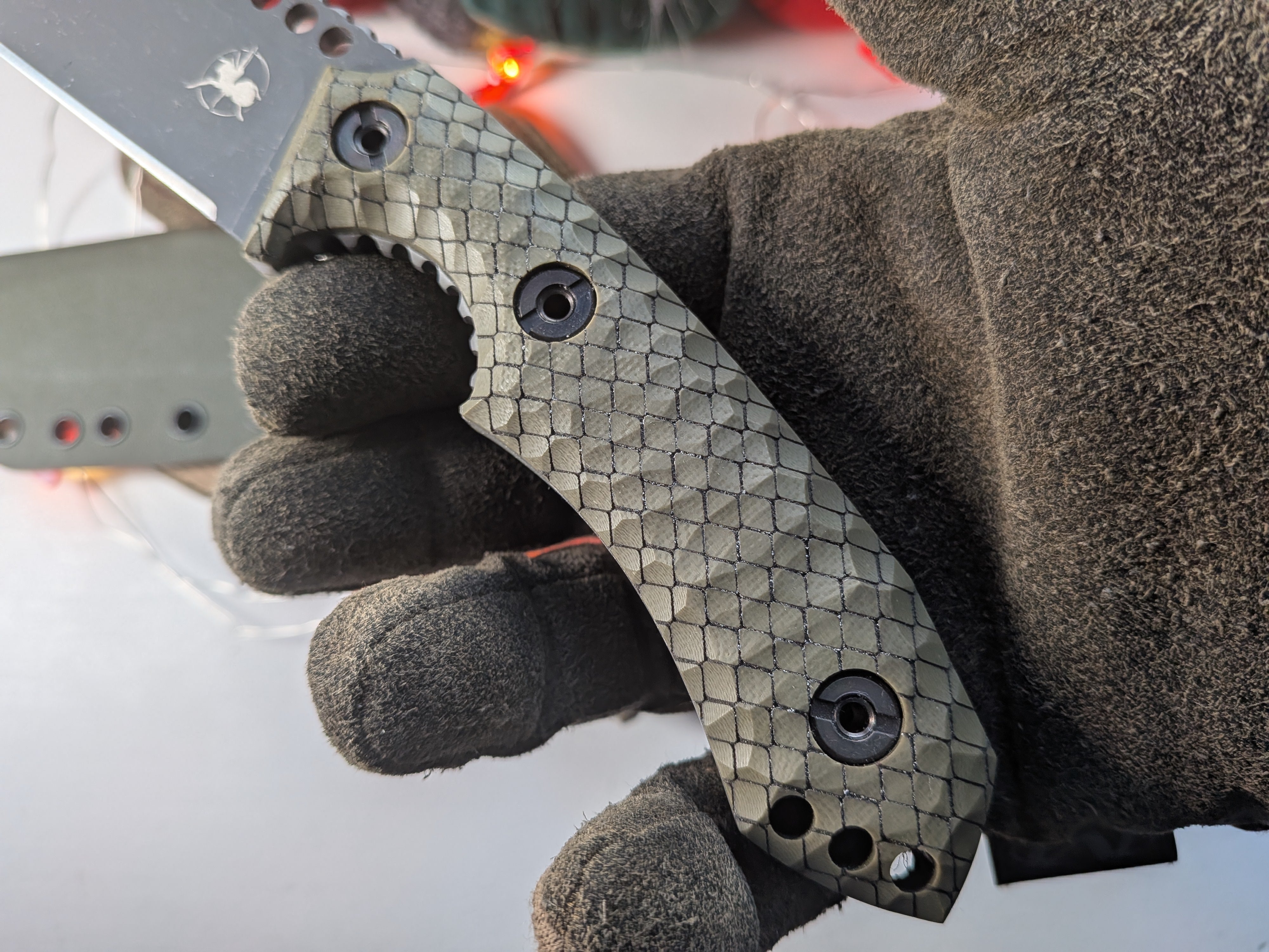 Nóż taktyczny Atrax BOA Stonewashed z brązową rękojeścią G10