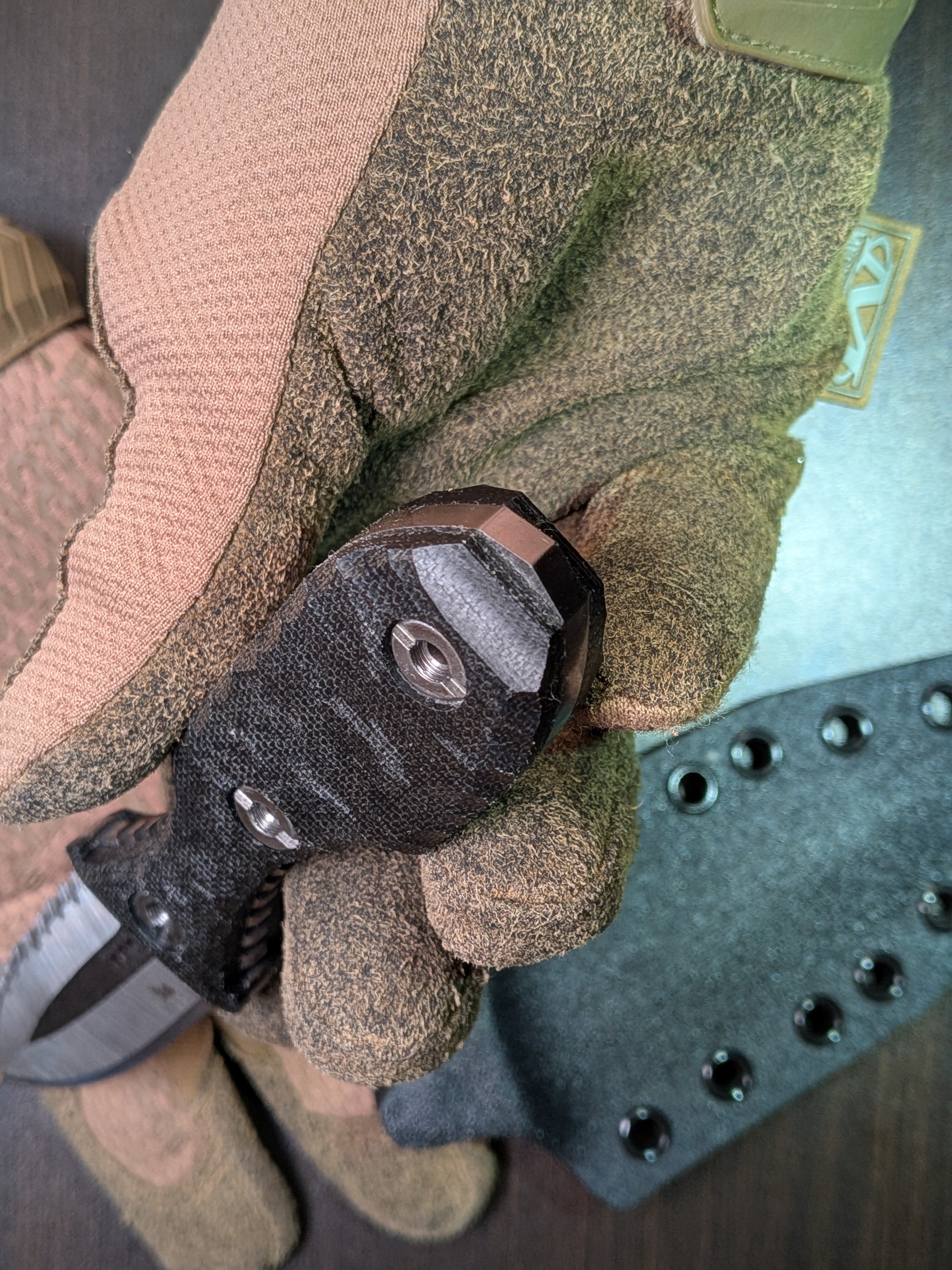 Atrax SCOURGE DAGGER Silver Satin Tactical Knife with Black Canvas Micarta handle & Serration