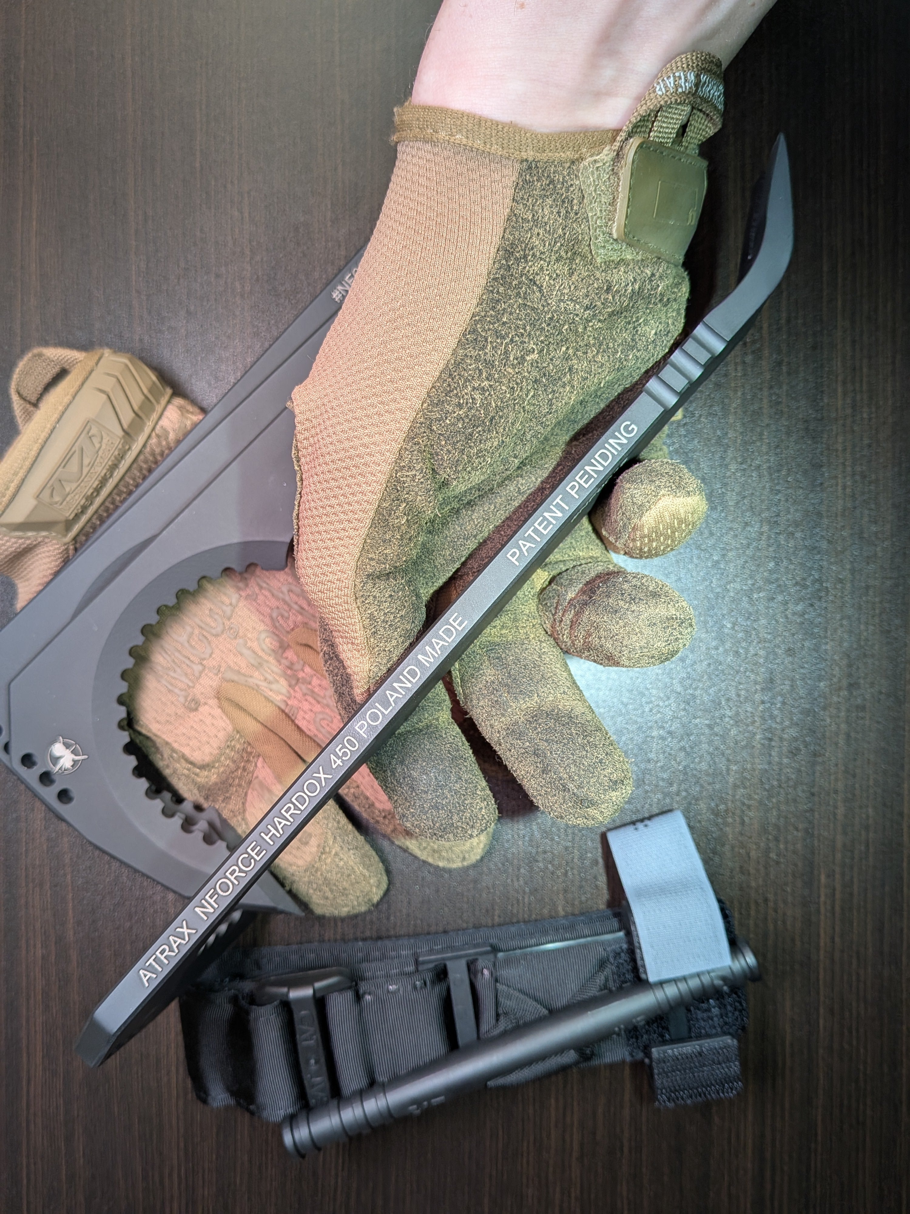 Nóż taktyczny Atrax BOA Stonewashed z brązową rękojeścią G10