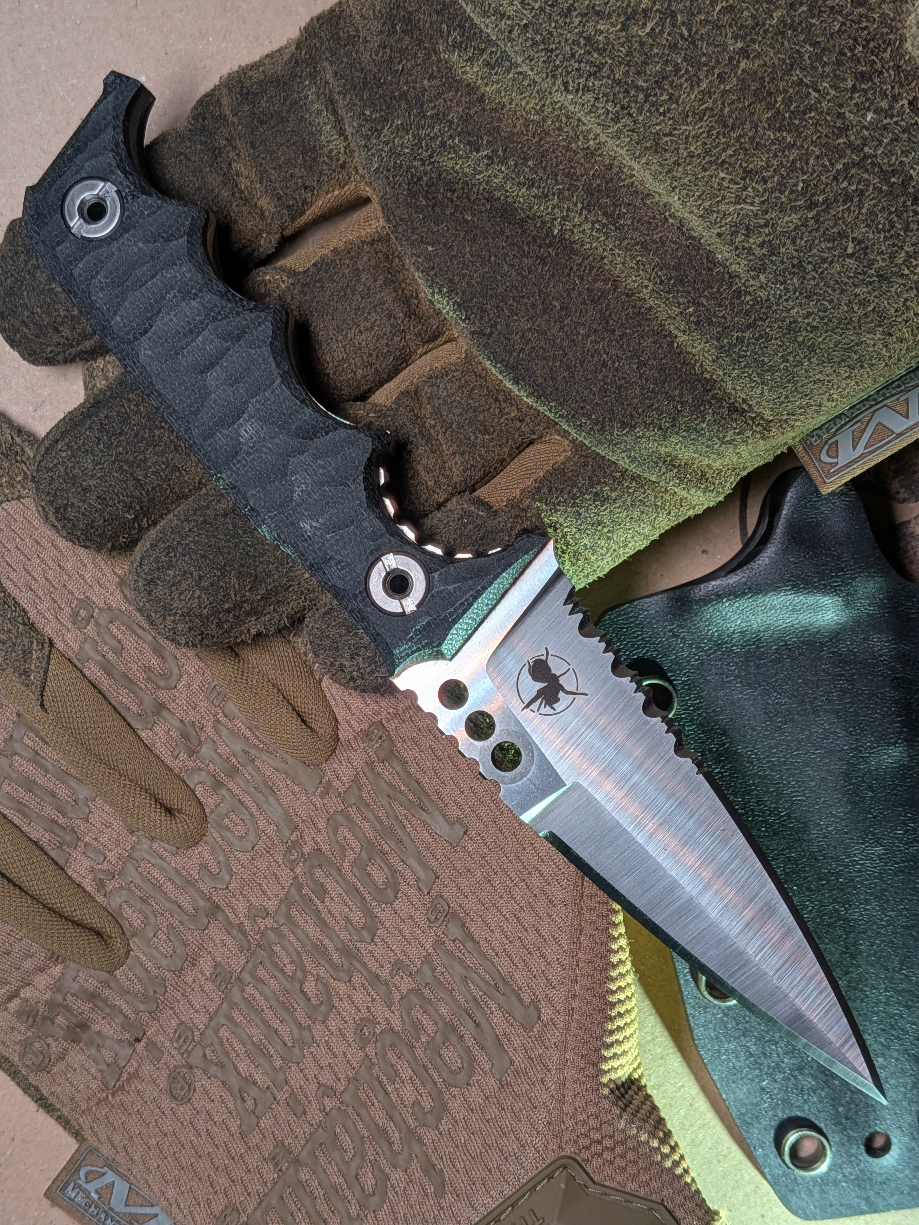 Nóż taktyczny Atrax HAVOC Midnight Bronze Cerokote z czarną rękojeścią G10