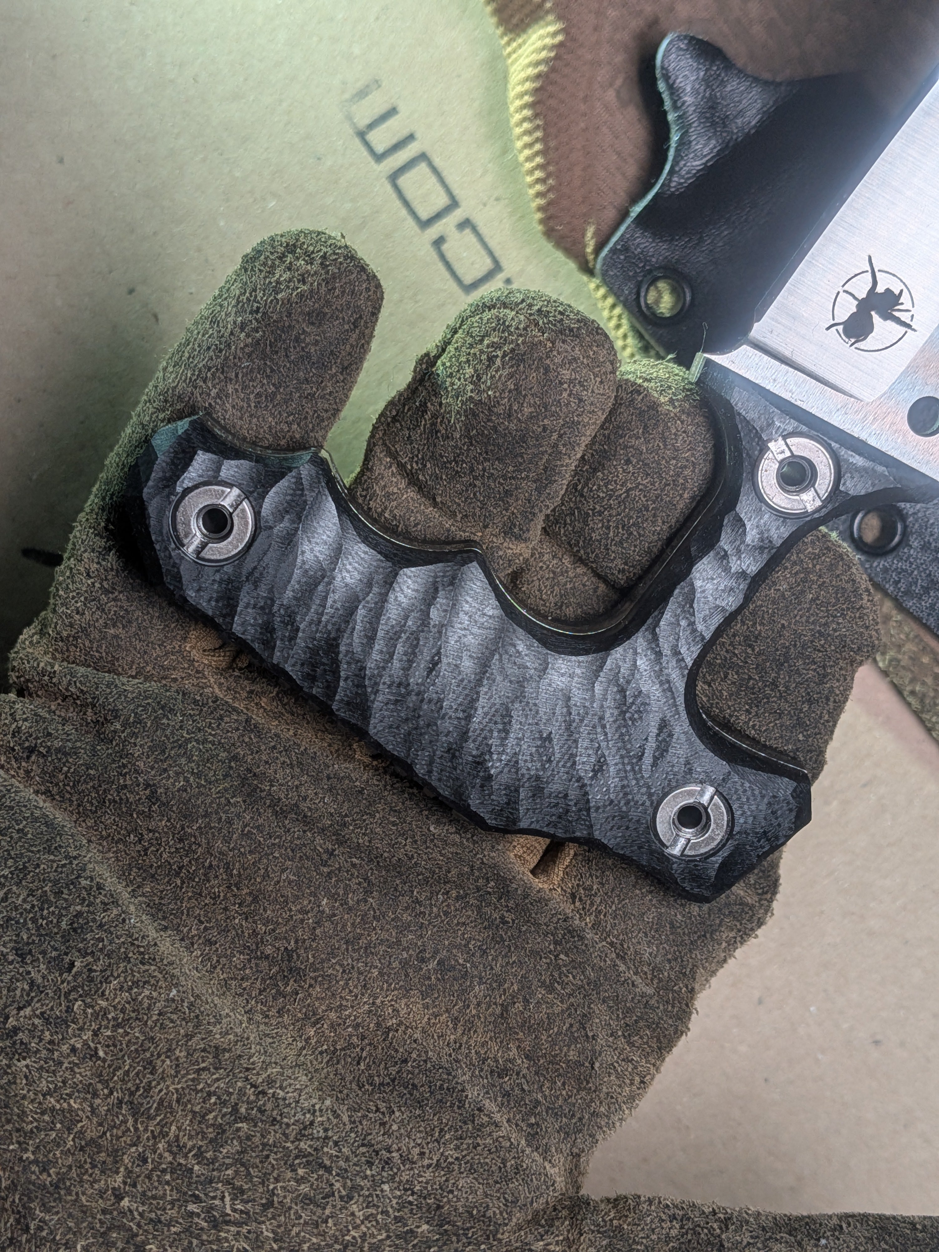 Atrax MORBIUS silver satin tactical Push Knife with Black Handle
