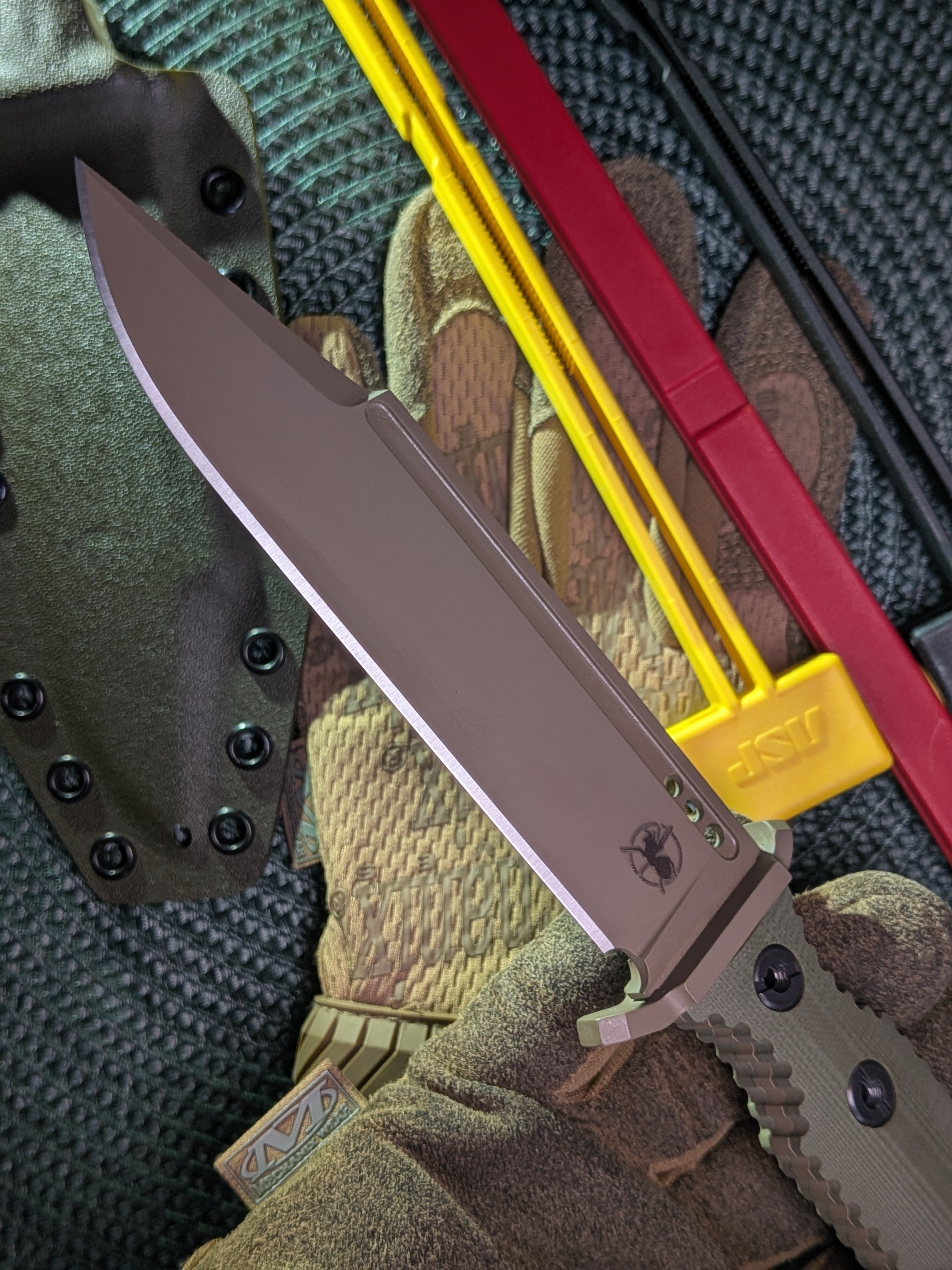 Atrax GPOINT Tactical Knife with Olive G10 HANDLE & Magpul Cerakote finish