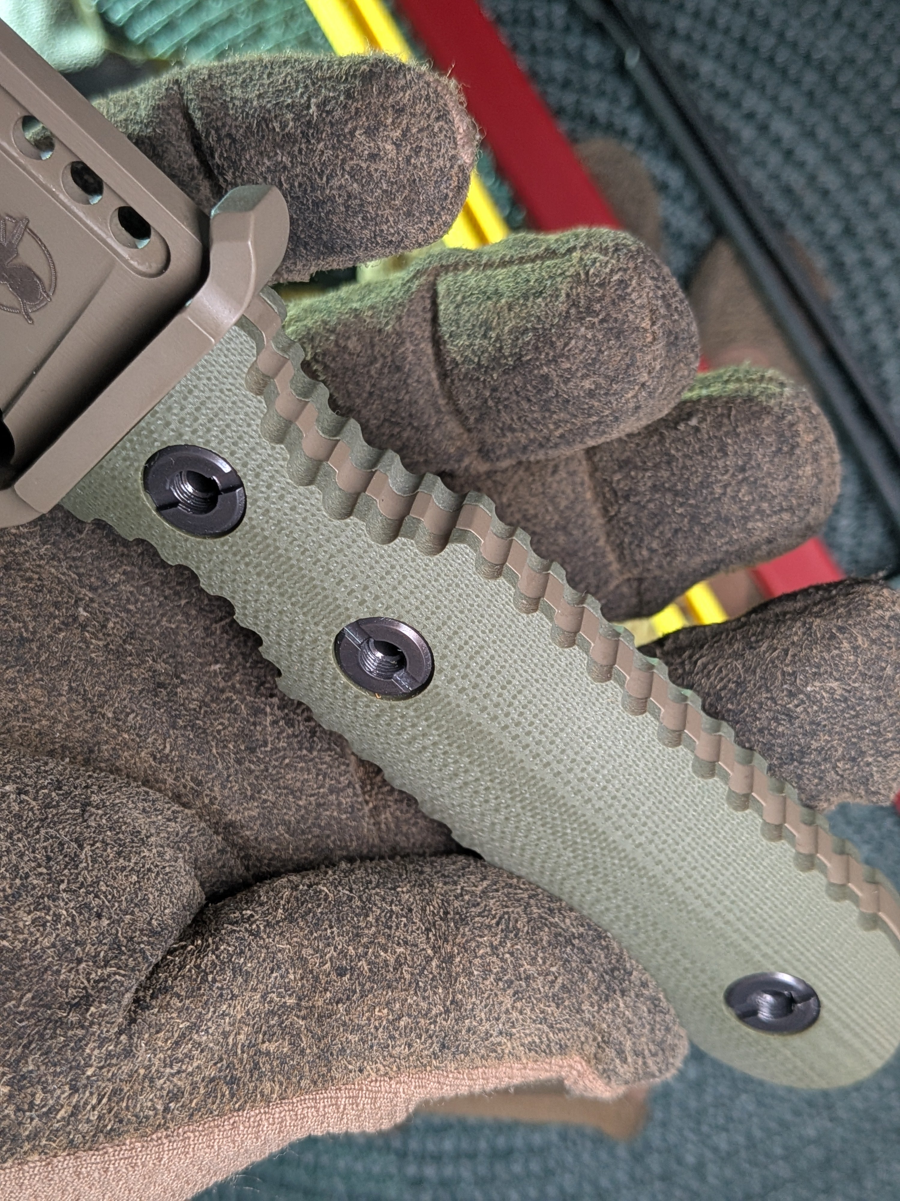 Atrax GPOINT Tactical Knife with Olive G10 HANDLE & Magpul Cerakote finish